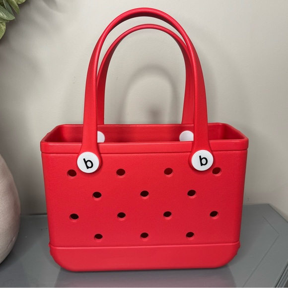 NWT! EVA Bogg / Croc style Waterproof Tote - Bitty Size- red - Picture 1 of 4